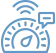 Ícone de medidor de energia inteligente com conectividade M2M.